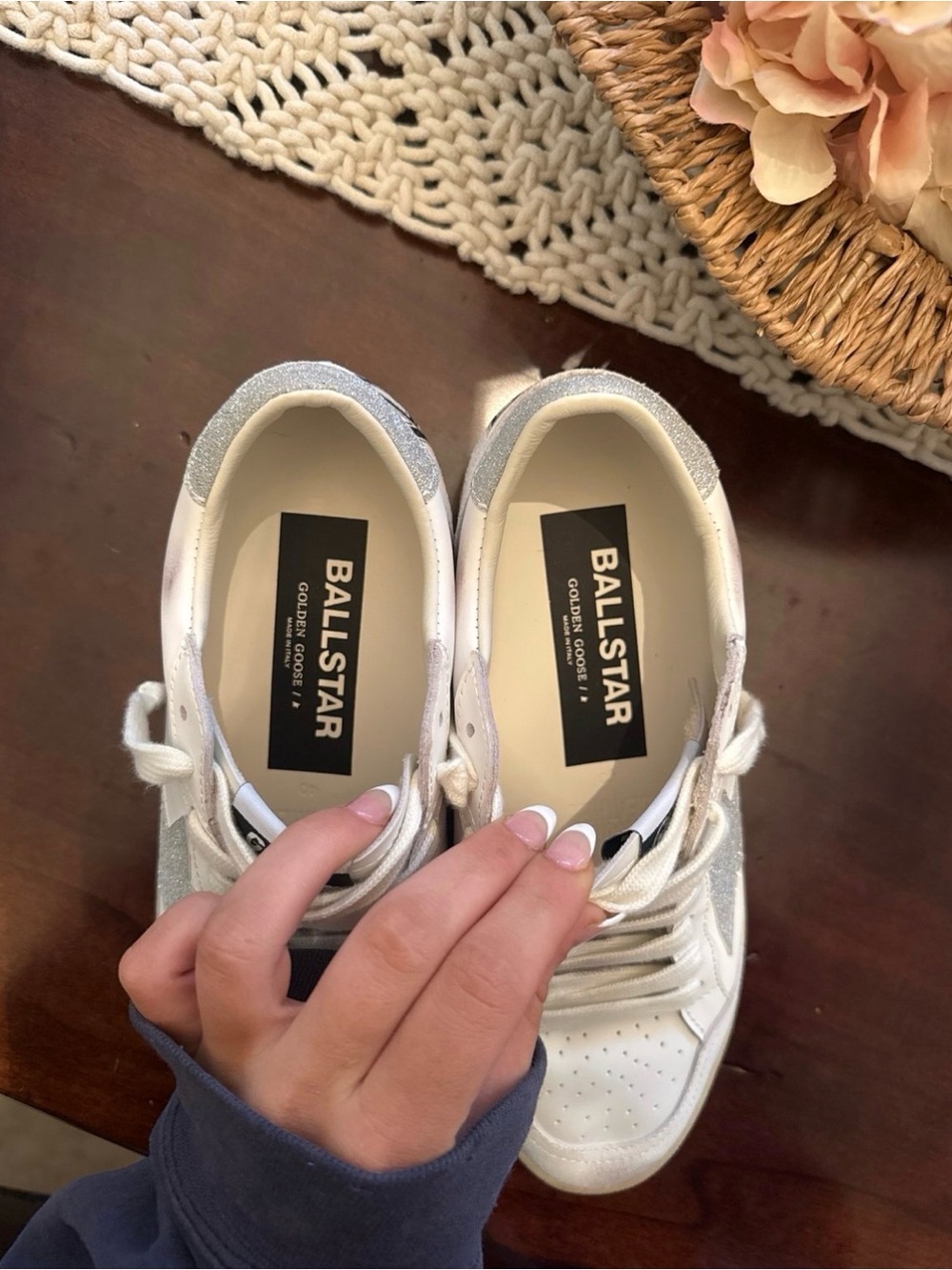 Golden Goose Ball Star White Sneakers - Picture 4 of 5